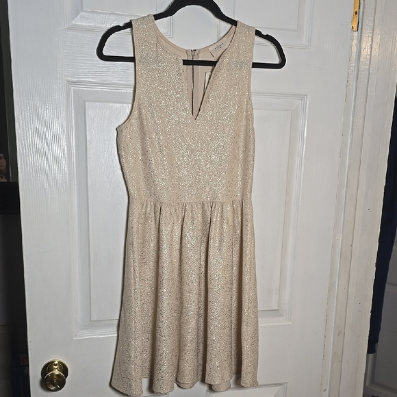 Everly Dresses & Skirts - Everly Womens Small S Cream Fit and Flare Mini Dress